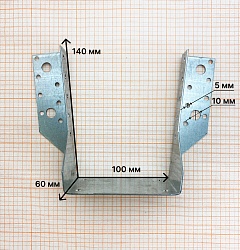 Опора бруса открытая 100х140х60