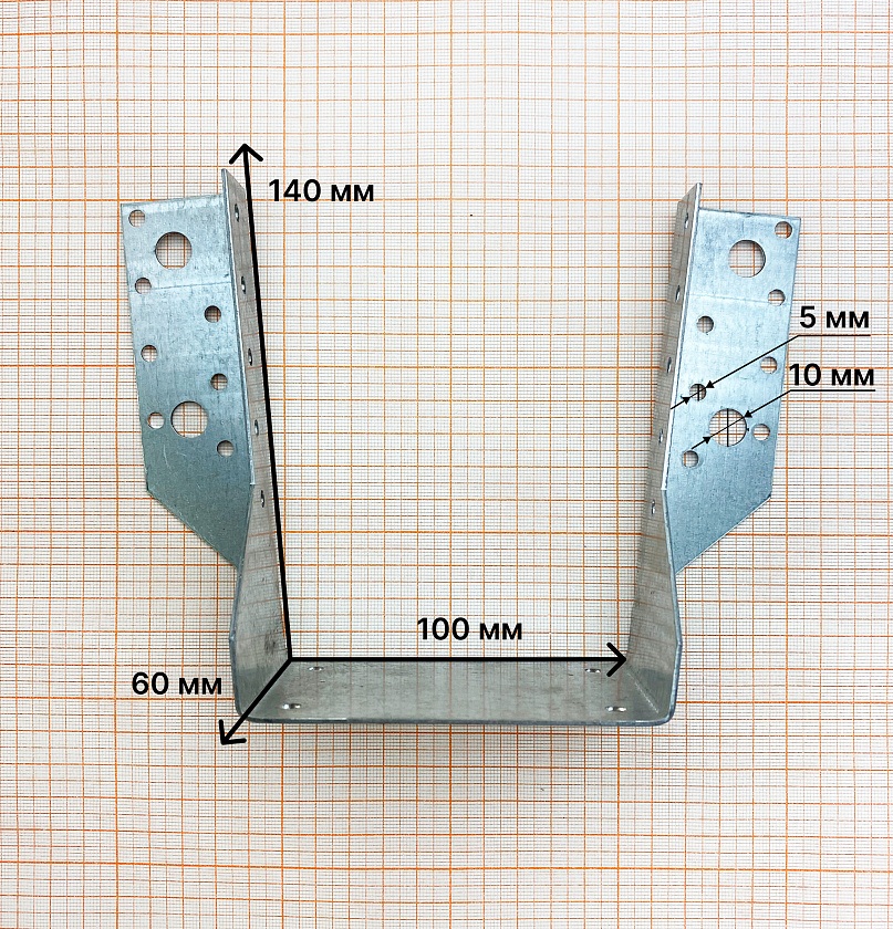 Опора бруса открытая 100х140х60