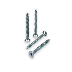 Саморез 5,0х50 универсальный, белый цинк (уп.150 шт)