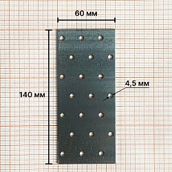 Пластина соединительная 60х140х2, Zn, PS, Daxmer
