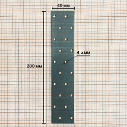 Пластина соединительная 40х200х2, Zn, PS, Daxmer