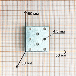 Уголок равносторонний 50х50х50х1,8, Zn, KUR-50х50, Daxmer