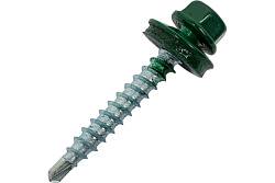 Саморез кровельный Daxmer 4,8х35 RAL 6005 (250 шт) сверло №1