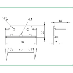 Крепеж Твин, гальванический цинк, цвет серебро, 100 шт