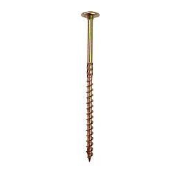 Саморез конструкционный 6x140 желтый цинк, тарельчатый,ТХ30 (100 шт) Rusconnect