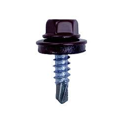 Саморез по металлу Daxmer 4,8х19 RAL 3005 (250 шт) сверло №2