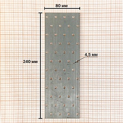 Пластина соединительная 80х240х2, Zn, PS, Daxmer